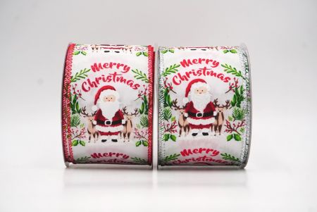 Weihnachtskranz mit Santa Claus, Frohe Weihnachten, Drahtband_KF9520.KF9521.KF9522 (1)